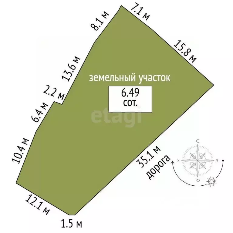 Участок в Крым, Феодосия Энтузиаст СПК,  (6.49 сот.) - Фото 2