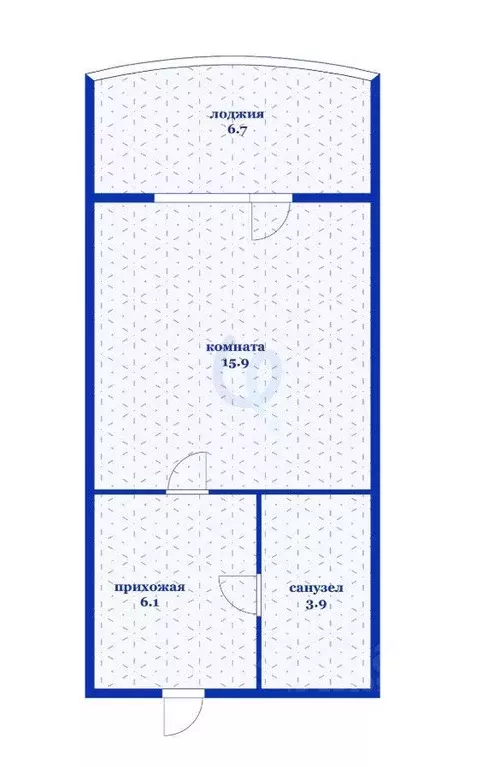 Студия Краснодарский край, Краснодар ул. Имени Симиренко (32.9 м) - Фото 2