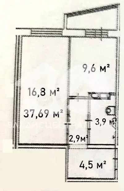 1-к кв. Новосибирская область, Новосибирск ул. Ясный Берег, 9 (37.1 м) - Фото 1