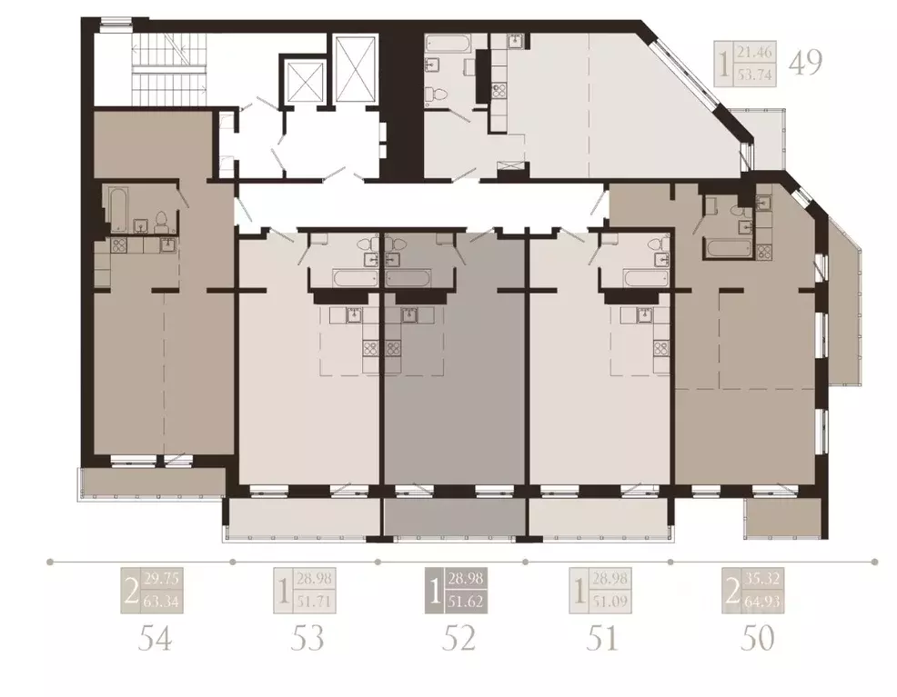 1-к кв. Иркутская область, Иркутск Советская ул., 115/1Б (51.09 м) - Фото 2