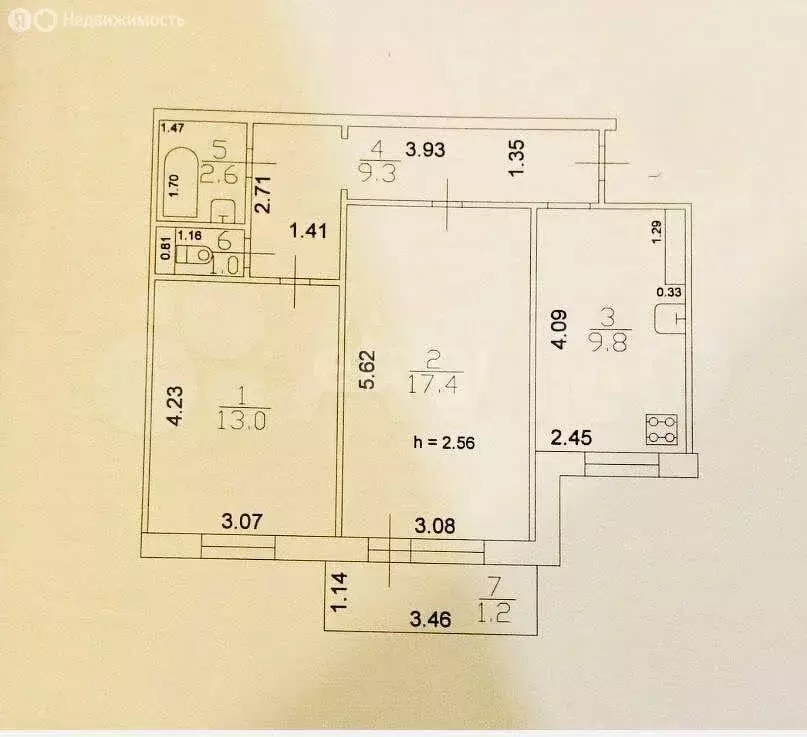 2-комнатная квартира: Казань, Чистопольская улица, 39 (52.9 м) - Фото 1