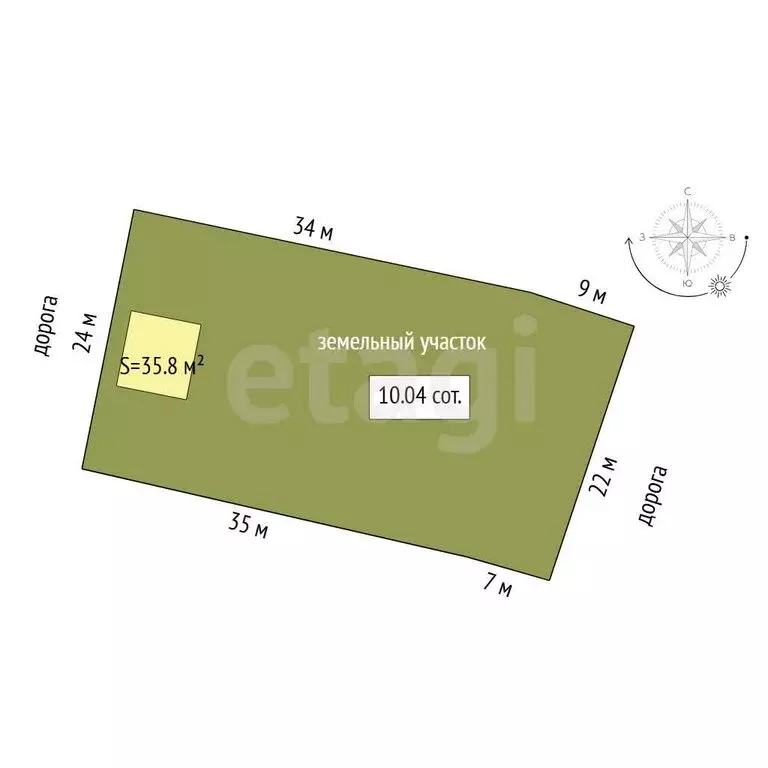 Участок в Тюмень, Клубничная улица (10.04 м) - Фото 1