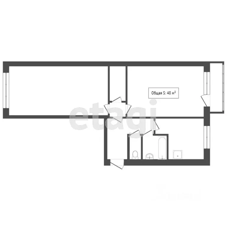 2-к кв. Алтайский край, Бийск ул. Декабристов, 22 (48.0 м) - Фото 2