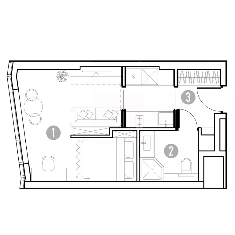 1-к кв. Москва 59-й Кунцева кв-л,  (28.57 м) - Фото 2