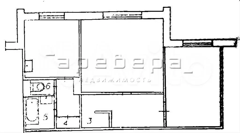 2-к. квартира, 53,1 м, 1/9 эт. - Фото 0
