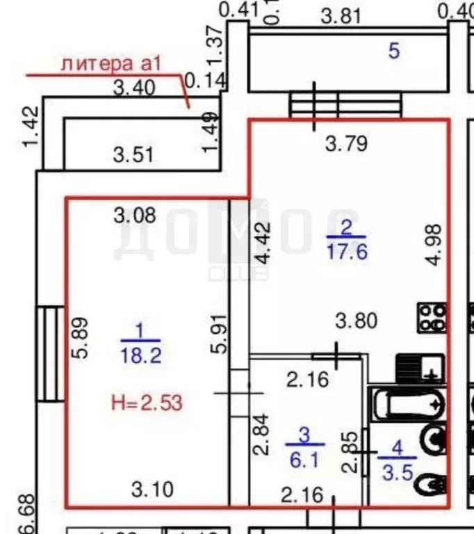 1-к кв. Свердловская область, Березовский пос. Первомайский, 10Бк2 ... - Фото 2