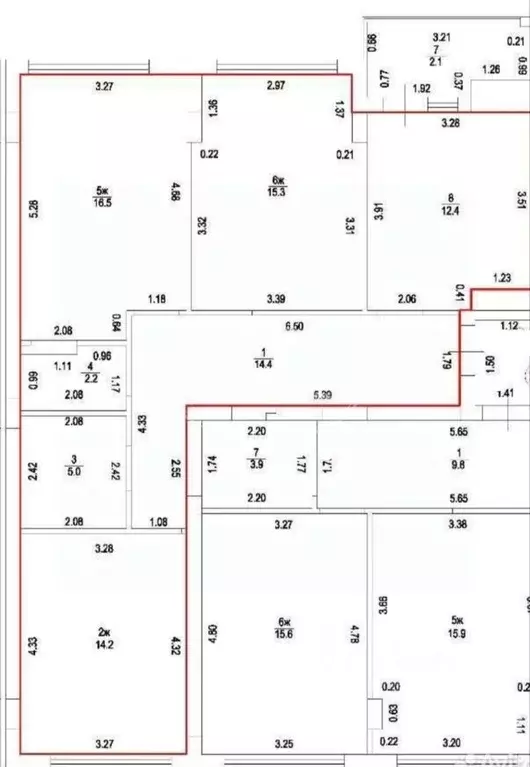 3-к кв. Калининградская область, Калининград проезд Крымский, 2 (82.2 ... - Фото 1