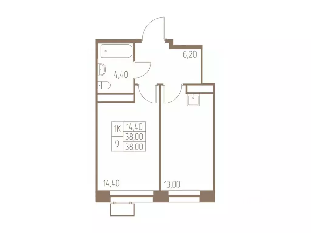 1-к кв. Московская область, Пушкино Фабрикант жилой комплекс, 1 (38.0 ... - Фото 1