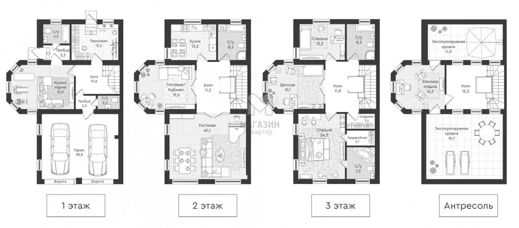 7-комнатная квартира: Мурино, Садовая улица, 2Бк3 (340.8 м) - Фото 1