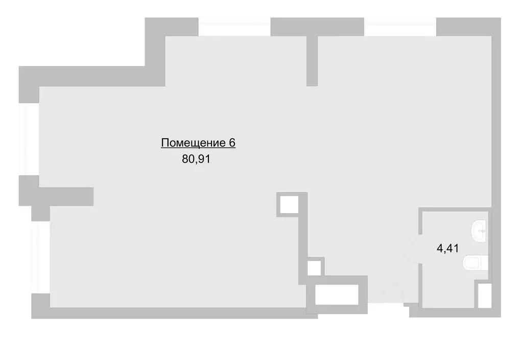 Офис (80.91 м) - Фото 1