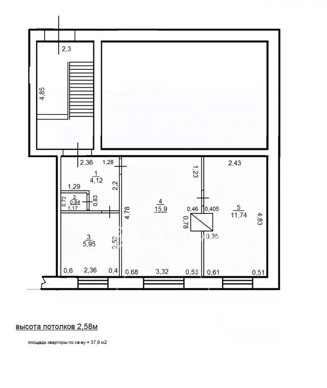2-к кв. Брянская область, Дятьковский район, Бытошь рп ул. ... - Фото 2