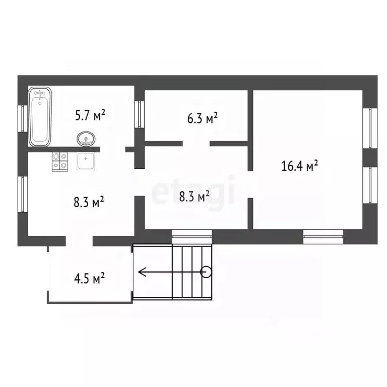 Дом в Воронежская область, Воронеж ул. Римского-Корсакова, 7 (65 м) - Фото 2