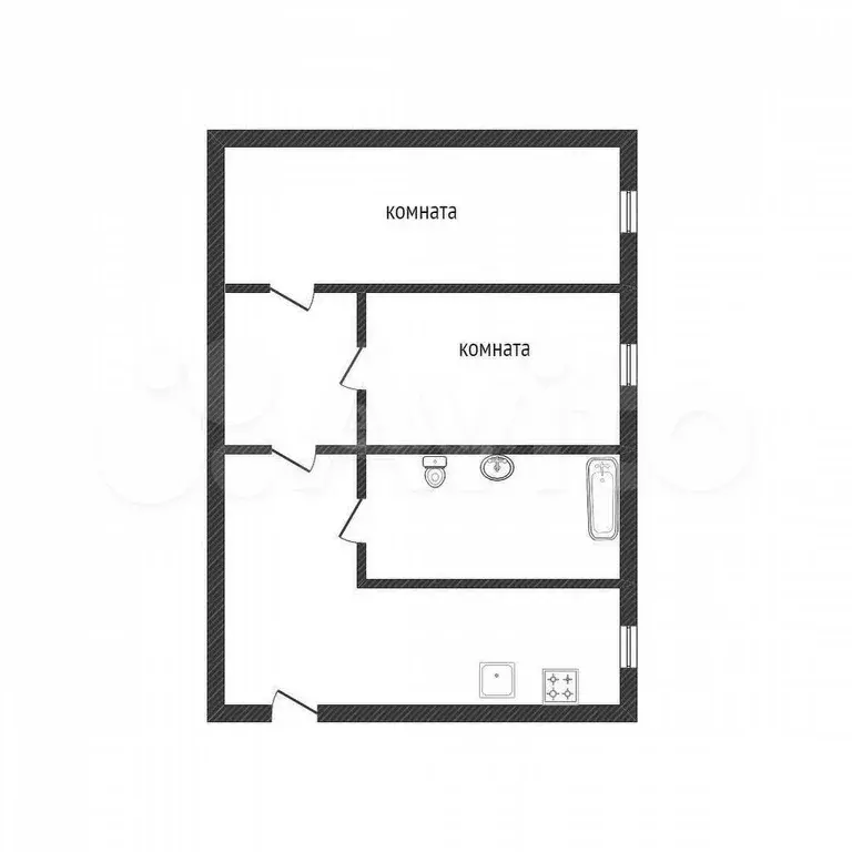 2-к. квартира, 45 м, 2/5 эт. - Фото 0