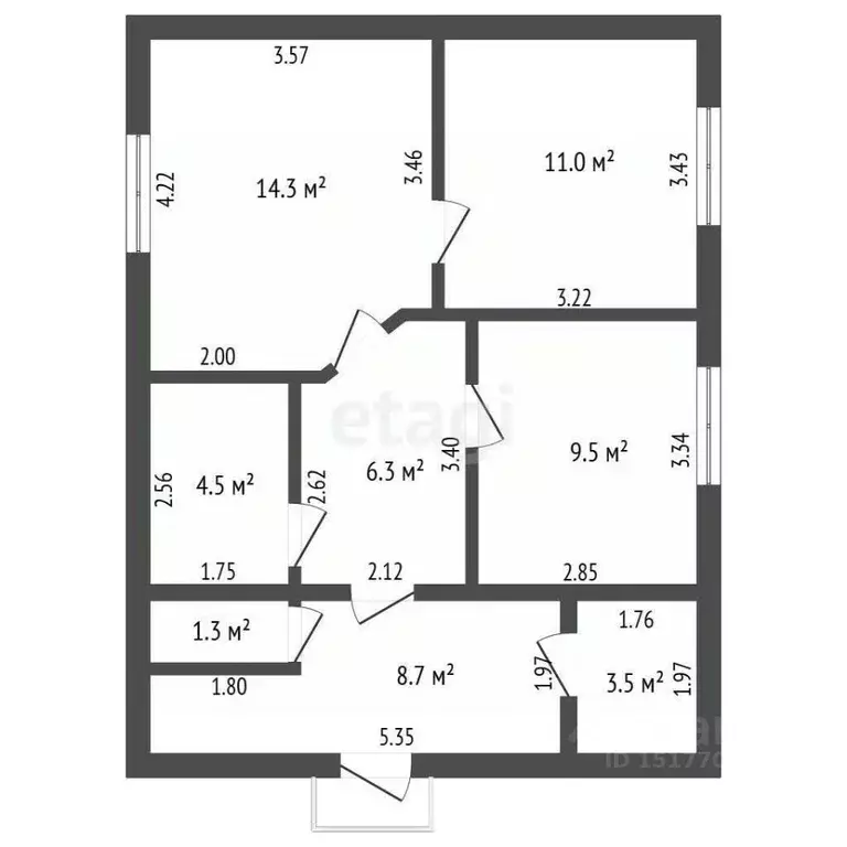 Дом в Ямало-Ненецкий АО, Новый Уренгой проезд Ялтинский, 39 (59 м) - Фото 2