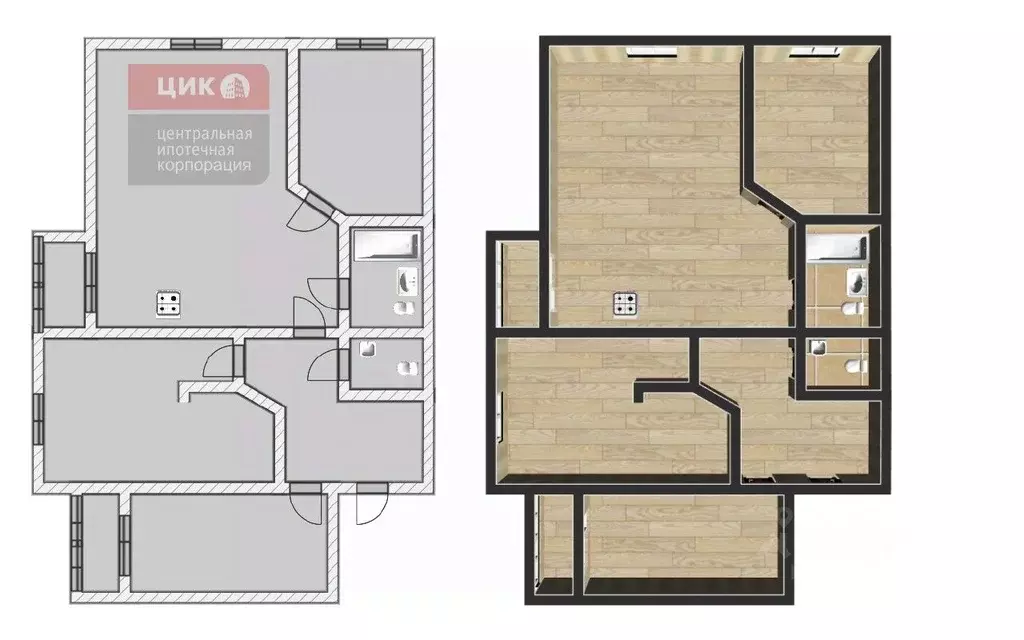 3-к кв. Рязанская область, Рязань Касимовское ш., 48к5 (82.3 м) - Фото 1