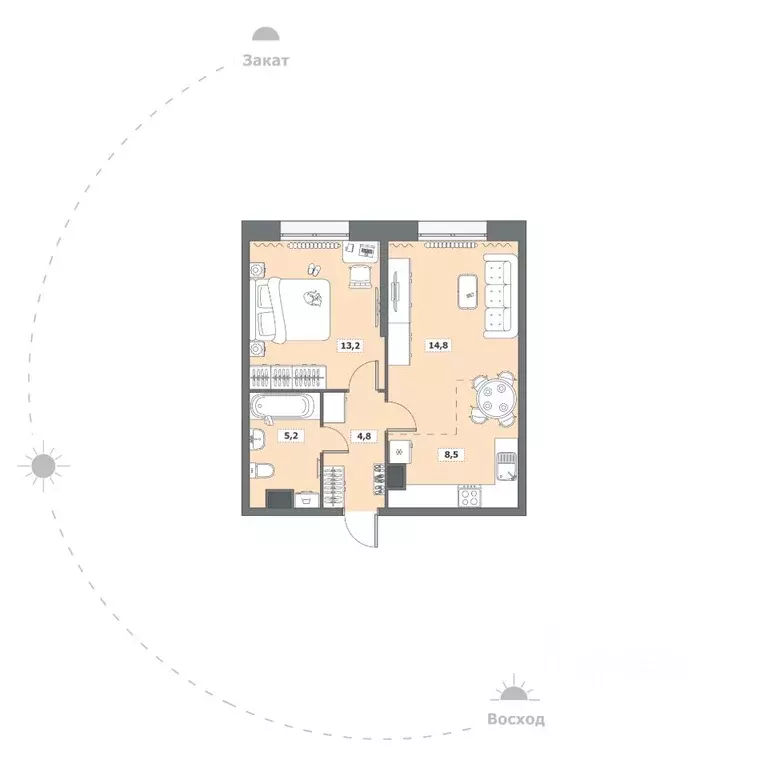 1-к кв. Вологодская область, Вологда ул. Возрождения, 35к6 (46.5 м) - Фото 1
