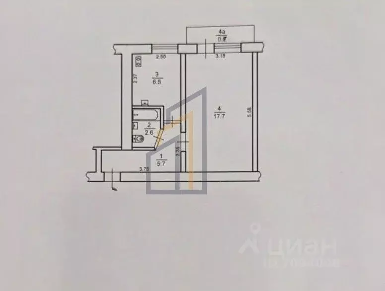 1-к кв. Крым, Евпатория ул. Некрасова, 79 (33.5 м) - Фото 2