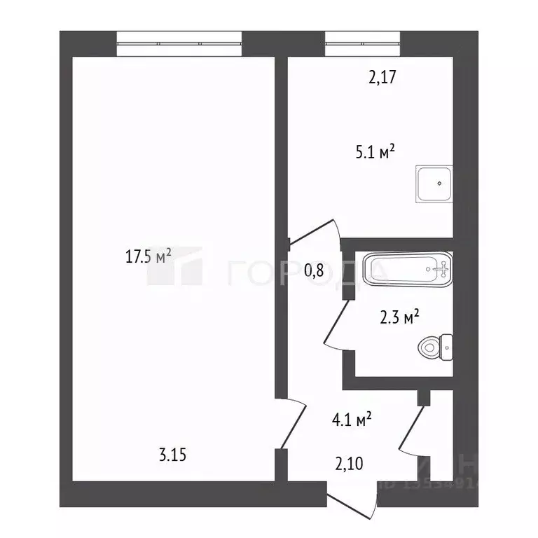 1-к кв. Алтайский край, Барнаул Силикатная ул., 7а (29.5 м) - Фото 2