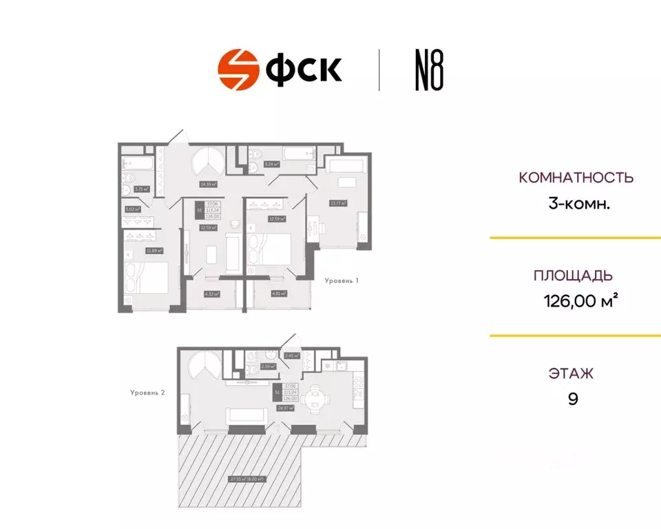 3-к кв. Санкт-Петербург Кирилловская ул., 11 (126.0 м) - Фото 0