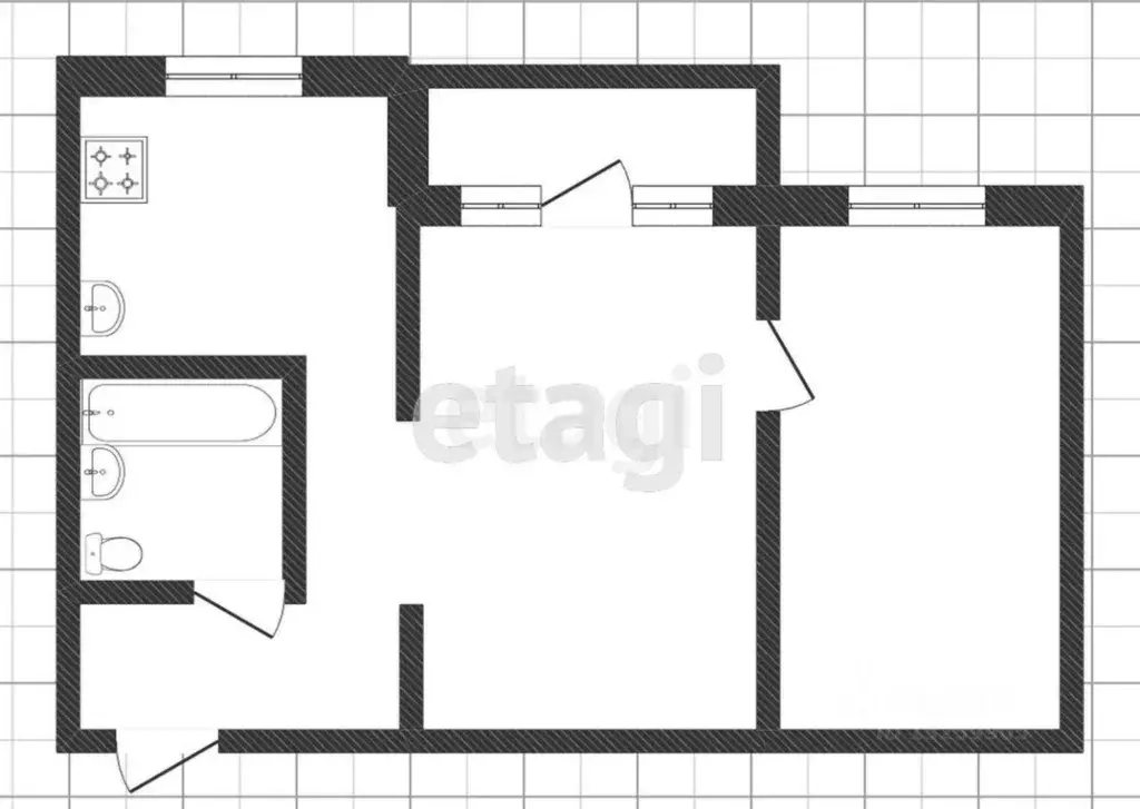 2-к кв. Липецкая область, Липецк ул. Циолковского, 3/3 (40.6 м) - Фото 1
