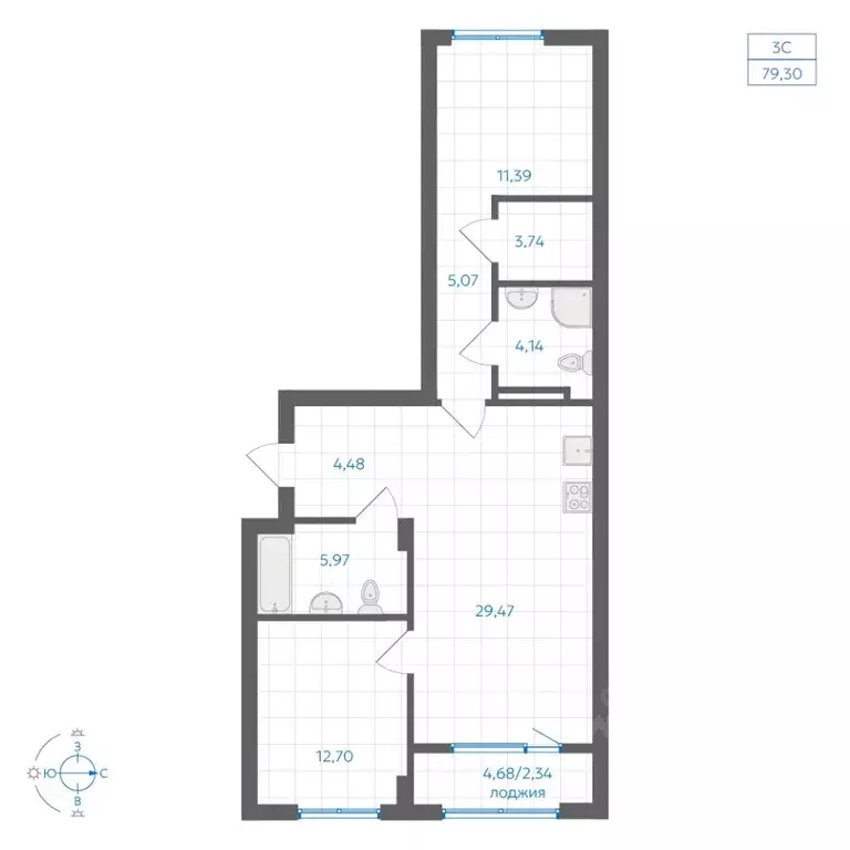 2-к кв. Челябинская область, Челябинский городской округ, пос. ... - Фото 1