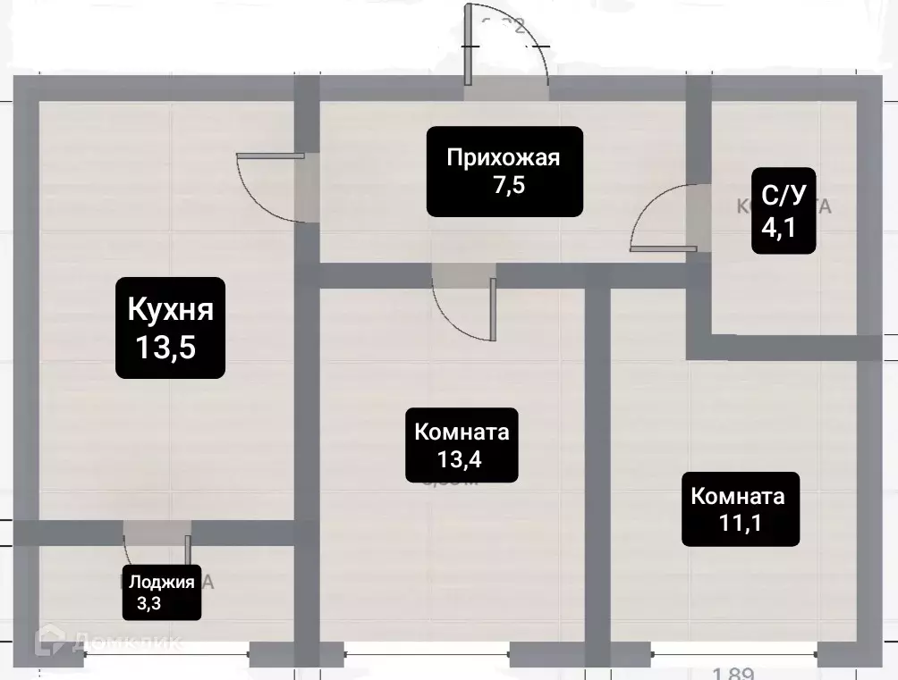 Продаётся 2-к квартира, 52.9 м - Фото 0