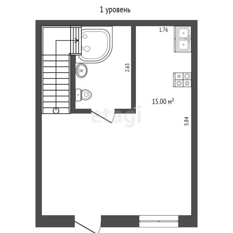 1-комнатная квартира: Таганрог, Энергетическая улица, 218В (44 м) - Фото 2