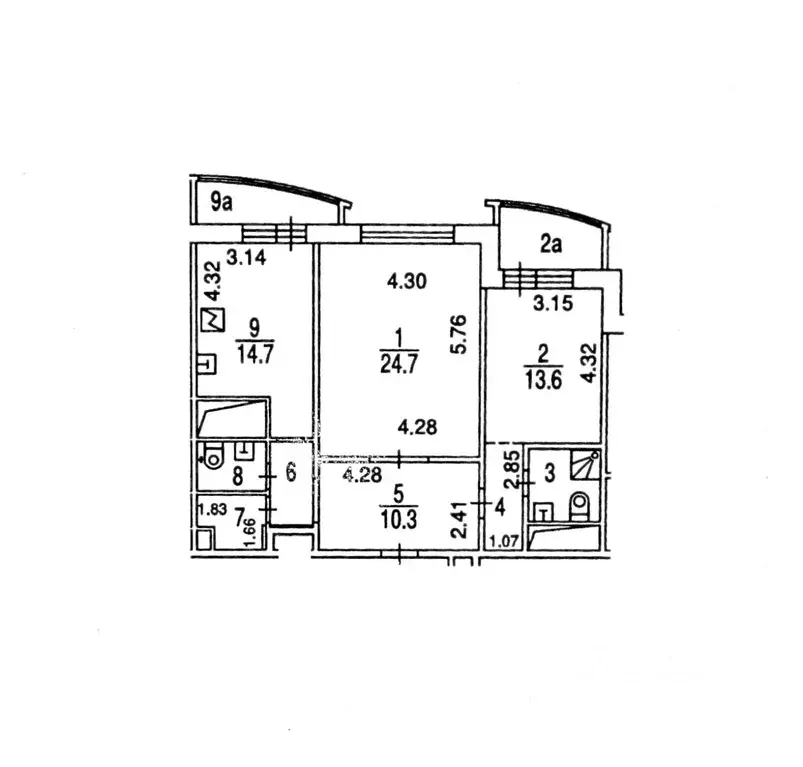 2-к кв. Москва ул. Улофа Пальме, 1с7 (78.0 м) - Фото 2