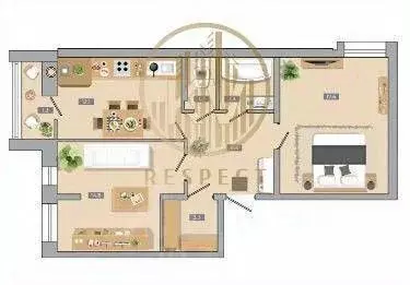 2-к кв. Ставропольский край, Пятигорск ул. Нежнова, 21 (63.2 м) - Фото 1