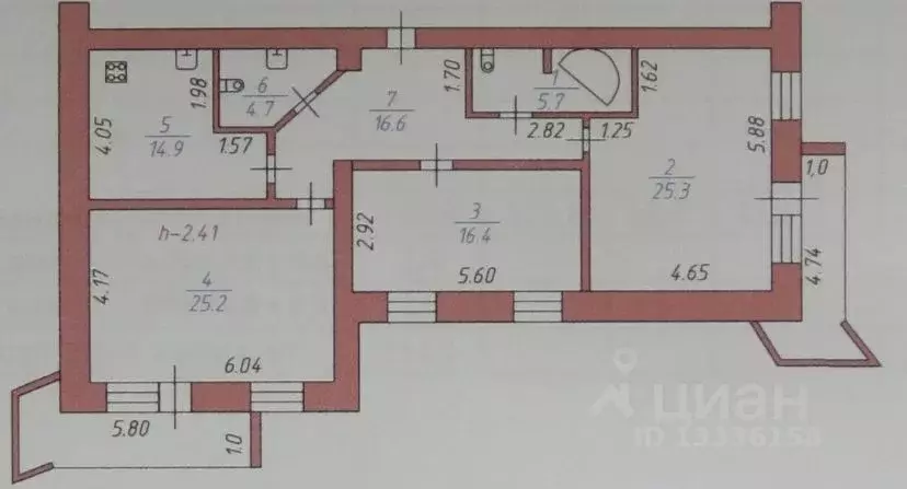3-к кв. Ивановская область, Иваново ул. Свободы, 45А (110.0 м) - Фото 2