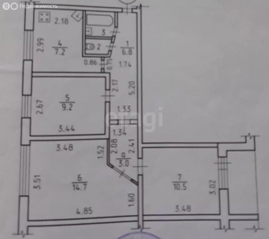 3-комнатная квартира: Ижевск, улица Холмогорова, 14 (54.2 м) - Фото 1