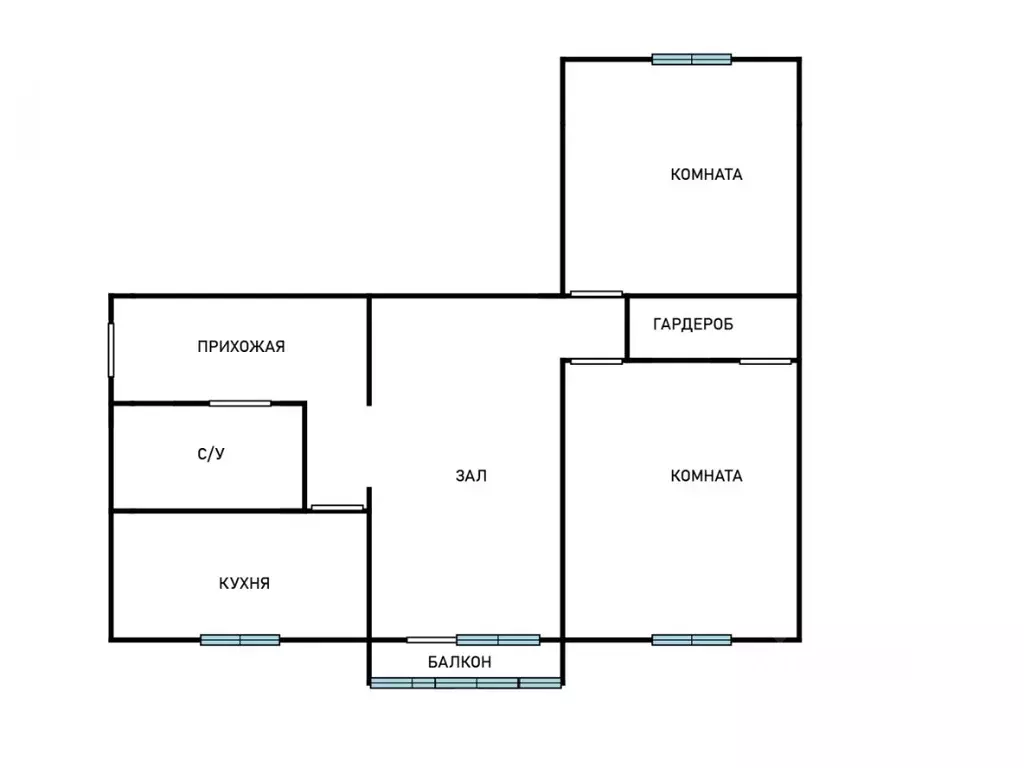 3-к кв. Томская область, Томск ул. Елизаровых, 21/2 (59.2 м) - Фото 2