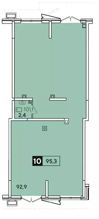 Офис (95.3 м) - Фото 1