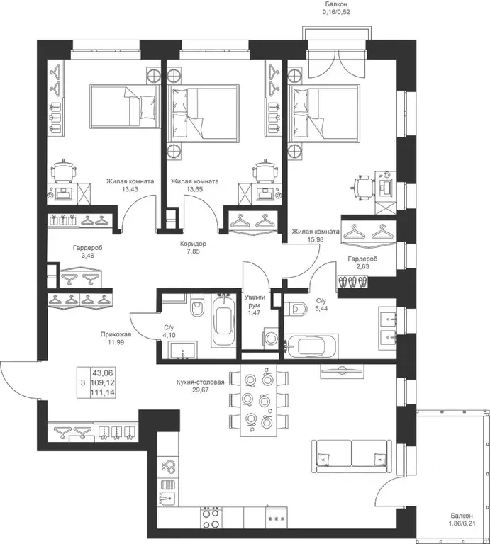 3-к кв. Татарстан, Лаишевский район, Столбищенское с/пос, с. Усады ул. ... - Фото 0