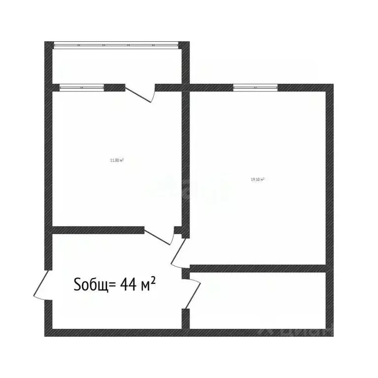 1-к кв. Брянская область, Брянск ул. Имени О.С. Визнюка, 10 (42.0 м) - Фото 2
