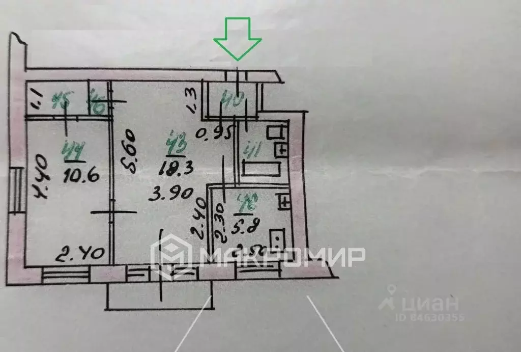 2-к кв. Орловская область, Орел Наугорское ш., 19А (42.3 м) - Фото 2