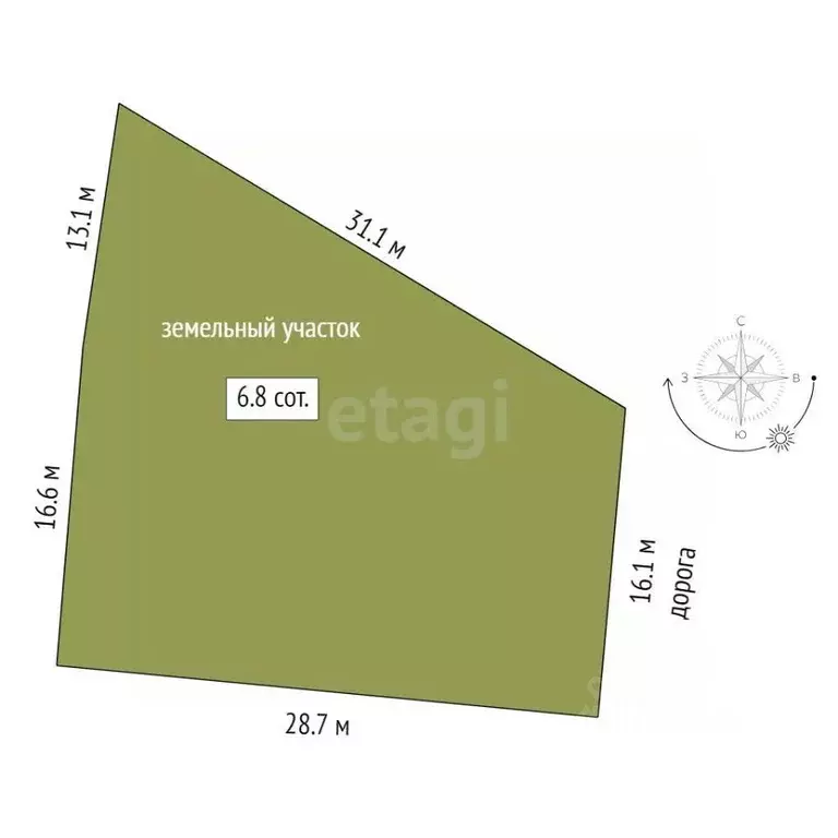 Участок в Тюменская область, Тюменский муниципальный округ, с. Каменка ... - Фото 1