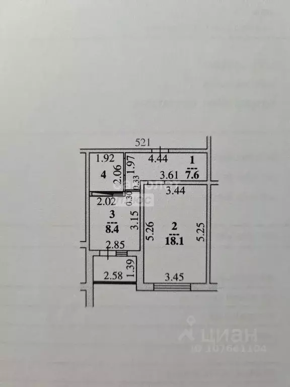 1-к кв. Липецкая область, Липецк ул. Осканова, 6 (41.7 м) - Фото 2