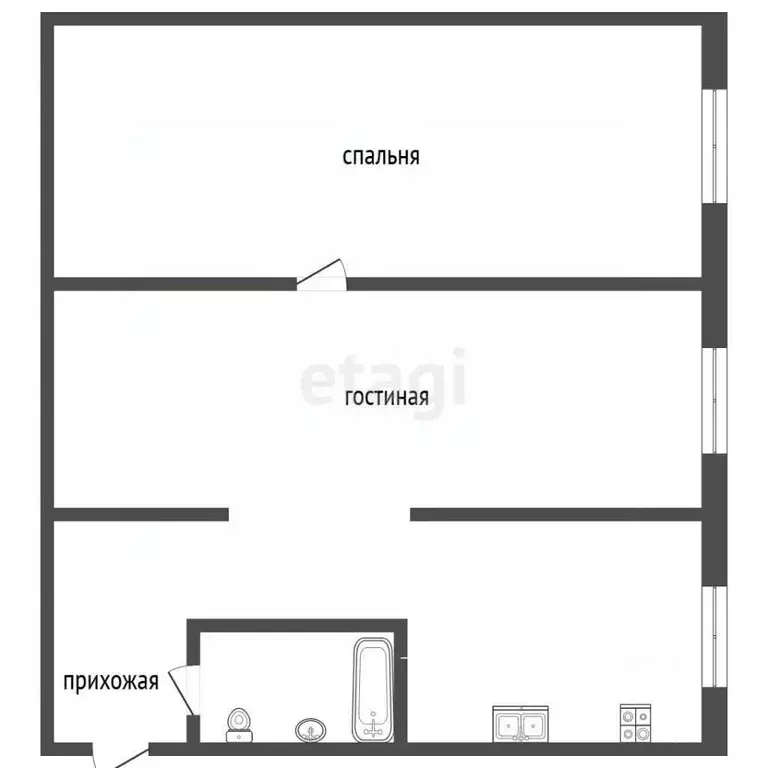 2-к кв. Самарская область, Самара Пугачевский тракт, 25 (43.9 м) - Фото 2