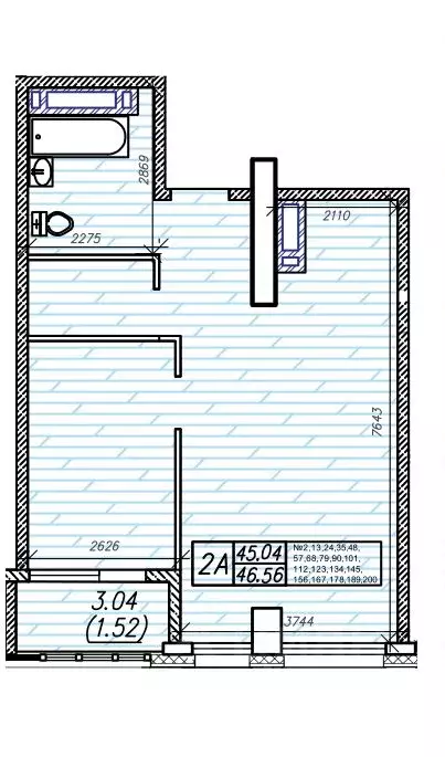 2-к кв. Приморский край, Владивосток Станционная ул., 11А (46.56 м) - Фото 1