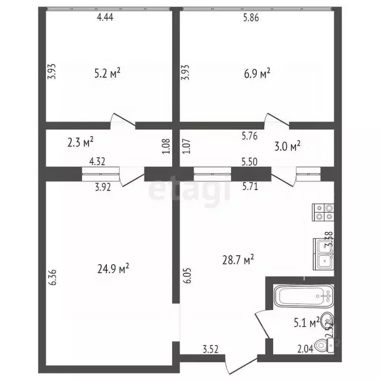 1-к кв. Забайкальский край, Чита ул. Бабушкина, 108 (76.1 м) - Фото 1