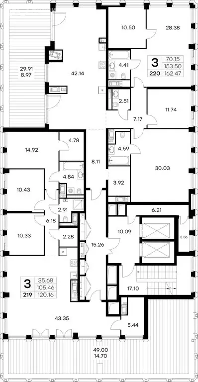3-комнатная квартира: Санкт-Петербург, улица Челюскина, 10 (123.3 м) - Фото 1