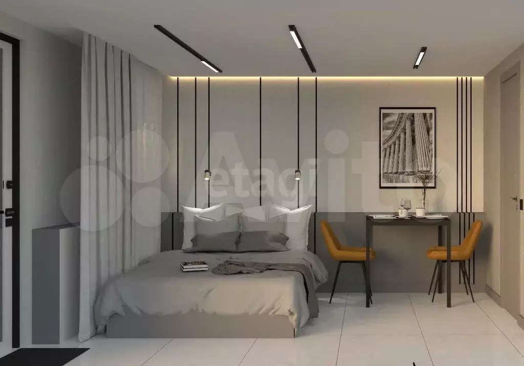 Апартаменты-студия, 12,8 м, 1/7 эт. - Фото 1