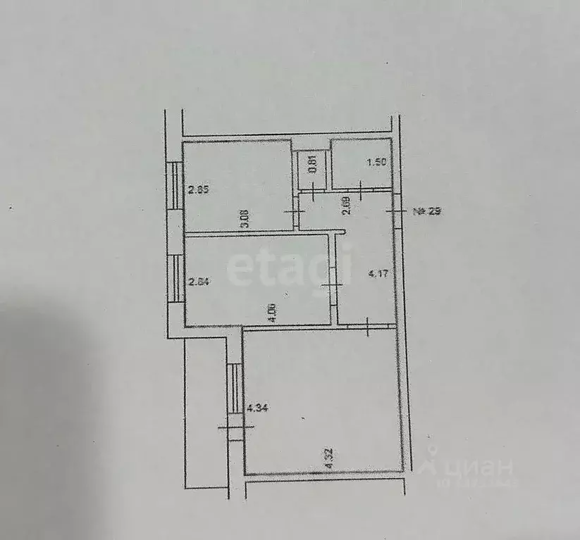 2-к кв. Псковская область, Остров ул. ДОС, 23 (53.0 м) - Фото 1