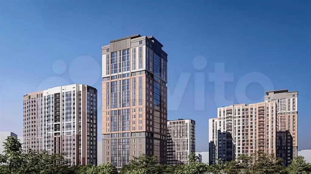 1-к. квартира, 45,3 м, 7/18 эт. - Фото 1