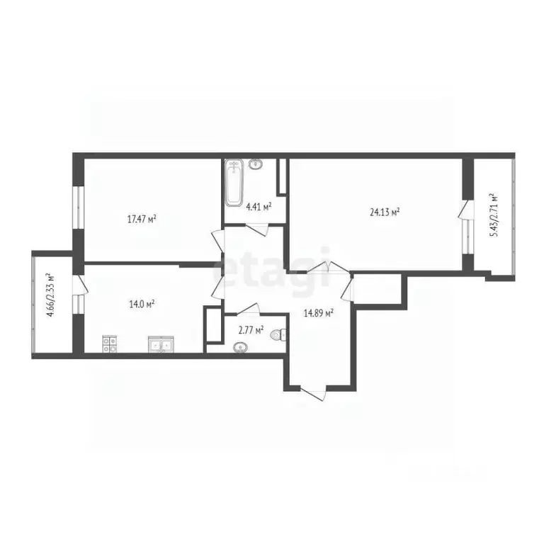 2-к кв. Марий Эл, Йошкар-Ола ул. 70-летия Вооруженных Сил СССР, с5/2 ... - Фото 2