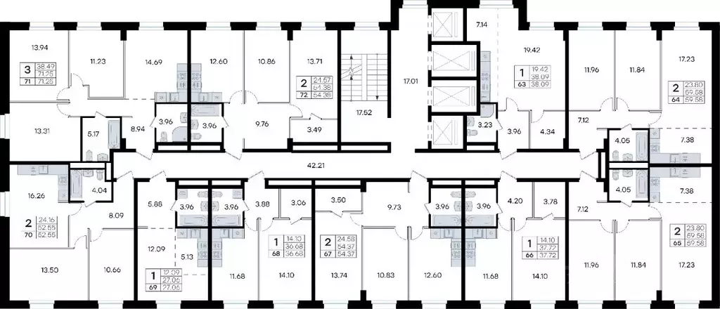 2-к кв. Приморский край, Владивосток ул. Тухачевского, 80 (59.58 м) - Фото 2