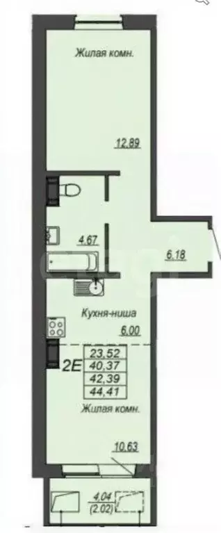 2-к кв. Хабаровский край, Хабаровск Совхозная ул., 35/3с1 (42.0 м) - Фото 2