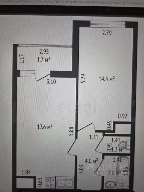 1-к кв. Ленинградская область, Мурино Всеволожский район, ул. ... - Фото 2