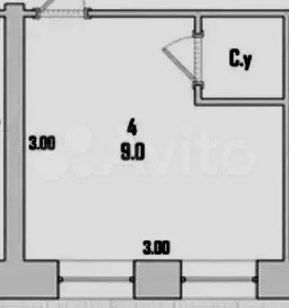 Апартаменты-студия, 10 м, 1/4 эт. - Фото 0